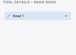 The road list in the right panel.