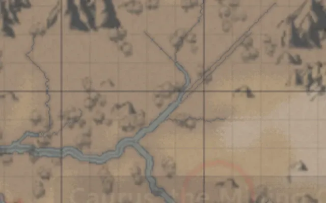 A map without a texture. The surface shows flat colors.